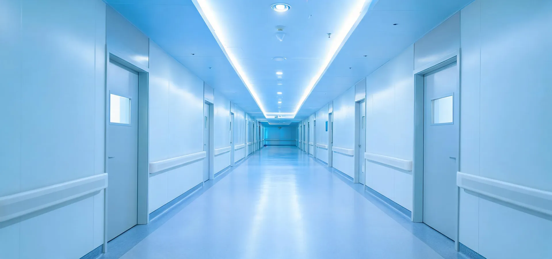 Modern hospital corridor for clinical applications