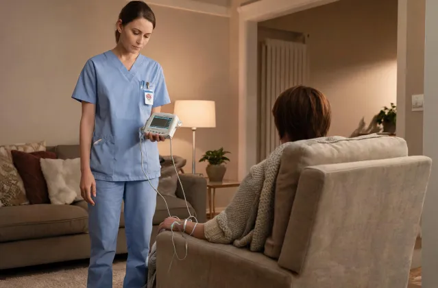 Home health visit with portable device