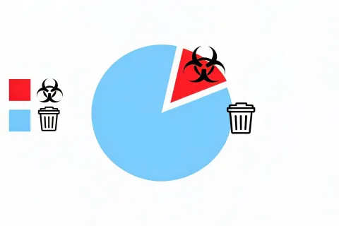 Hazardous waste percentage chart