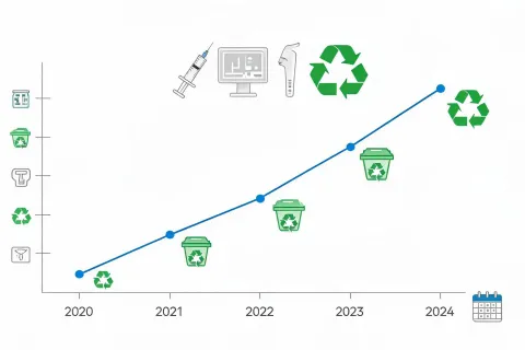Device take-back tonnage trend chart